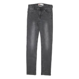 LEVI'S Boys Slim Grey Denim Jeans Cotton Blend Zip W25 L28 Classic Style