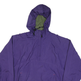 Womens Purple Hooded Jacket L Polyester Blend Zip Outdoor Casual