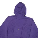 Womens Purple Hooded Jacket L Polyester Blend Zip Outdoor Casual