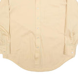 DIPLOMAT Mens Beige Polyester Blend Shirt L Classic Long Sleeve Button Front