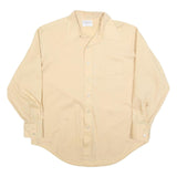 DIPLOMAT Mens Beige Polyester Blend Shirt L Classic Long Sleeve Button Front