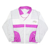 EQUIPE Womens Grey & Purple Colourblock Jacket L Polyester Blend Zip