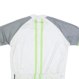 VERGE SPORT Mens White & Grey Cycling Club Graphic T-Shirt 2XL Short Sleeve Zip