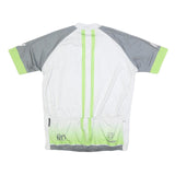 VERGE SPORT Mens White & Grey Cycling Club Graphic T-Shirt 2XL Short Sleeve Zip
