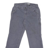 CARHARTT Mens Cotton Blend Blue Loose Straight Trousers W30 L28 Workwear Casual