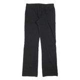 DICKIES Womens Black Slim Straight Trousers W30 L32 Cotton Blend Zip Closure