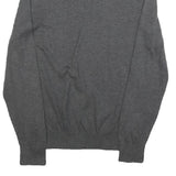 CALVIN KLEIN Mens Grey Plain Cotton Crew Neck Basic Knit Jumper S Soft Casual