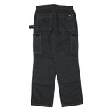 DICKIES Mens Regular Black Cotton Blend Cargo Trousers W32 L30 Workwear Zip