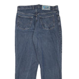 TRACK Mens Regular Blue Jeans Denim W34 L31 Cotton Blend Zip Casual Classic Fit