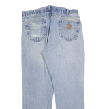 CARHARTT Mens Regular Fit Light Blue Denim Cotton Blend Jeans W38 L32 Zip