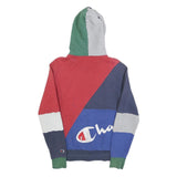 CHAMPION Mens Multicolour Colourblock Pullover Hoodie S Cotton Blend Casual