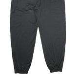 REEBOK Mens Joggers Black XL W44 L32 Polyester Slim Tapered Drawstring Training