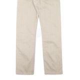 LEVI'S Mens Cotton Blend Beige Regular Fit Straight Leg Trousers W30 L30 Casual