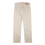 LEVI'S Mens Cotton Blend Beige Regular Fit Straight Leg Trousers W30 L30 Casual