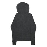 NIKE Womens Dark Grey Hoodie Zip Up S Cotton Blend Lightweight Casual