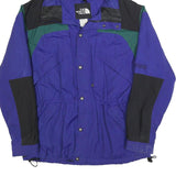 THE NORTH FACE Mens Blue & Green Outdoor Jacket 2XL Polyester Zip Hooded