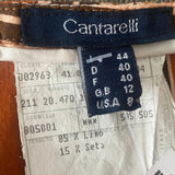 Cantarelli Striped Trousers - 31W UK 12 Orange Linen Blend