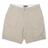 CHAPS Mens Shorts Beige Casual Plain L W36 Cotton Blend Comfortable Summer Wear