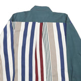 DEEP RIVER TRADING COMPANY Mens Green & Multi Stripe Casual Shirt M Button