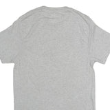 CAT Mens Grey Plain Cotton T-Shirt S Short Sleeve Crew Neck Basic Casual