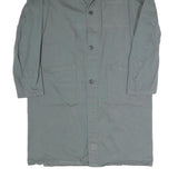 Mens Grey Classic Long Sleeve Button Closure Jacket Size L Polyester Blend Plain