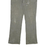 DICKIES Mens Cotton Blend Green Regular Straight Trousers W36 L34 Workwear Zip