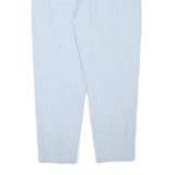 BRUNO SAINT HILARIE Womens Cotton Blend Blue Relaxed Tapered Trousers W31 L25