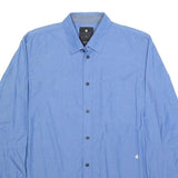 G-STAR Mens Blue XL Cotton Shirt Casual Long Sleeve Button Front