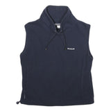 REEBOK Womens Navy Blue Sleeveless High Neck Sweatshirt UK 16 Sports Casual