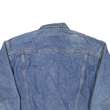 CLUB MONACO Womens Blue Denim Jacket L Cotton Blend Button Closure Classic Fit