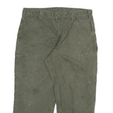 CARHARTT Mens Cotton Blend Green Relaxed Straight Trousers W40 L26 Workwear