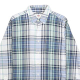 LEVI'S Mens Blue Green & White Check Shirt S Cotton Lightweight Casual