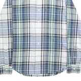 LEVI'S Mens Blue Green & White Check Shirt S Cotton Lightweight Casual