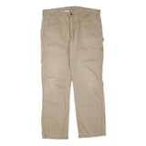 CARHARTT Mens Cotton Blend Beige Regular Straight Trousers W38 L31 Workwear