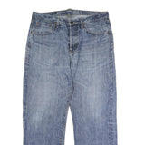 Mens Regular Fit Light Blue Denim Cotton Jeans W38 L39 Classic Zip Closure