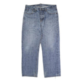Mens Regular Fit Light Blue Denim Cotton Jeans W38 L39 Classic Zip Closure
