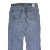 Mens Regular Fit Light Blue Denim Cotton Jeans W38 L39 Classic Zip Closure