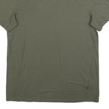 CALVIN KLEIN Mens Green V-Neck Short Sleeve Cotton Blend Top L Casual