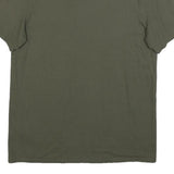 CALVIN KLEIN Mens Green V-Neck Short Sleeve Cotton Blend Top L Casual