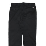 DICKIES Mens Black Cotton Blend Regular Fit Straight Leg Trousers W38 L32