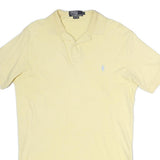 POLO RALPH LAUREN Mens Yellow Short Sleeve Plain S Cotton Polo Shirt