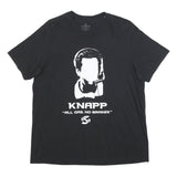 ADIDAS Mens Black Knapp Graphic T-Shirt XL Crew Neck Short Sleeve Cotton