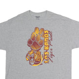 GILDAN Mens Grey Los Banos Tiger Pride Graphic T-Shirt XL Short Sleeve Crew Neck
