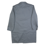 Mens Grey Cotton Blend Button Jacket L Plain Classic Workwear