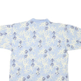 OP SPORT Mens Blue White Geometric Short Sleeve Polo Shirt M Casual Summer