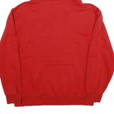 DICKIES Mens Red Hoodie L Cotton Pullover Workwear Casual Sweatshirt