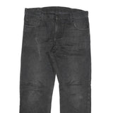 CARHARTT Mens Black Regular Straight Denim Light W36 L29 Cotton Blend Zip Jeans