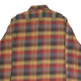 OSHKOSH Mens Yellow & Red Plaid Cotton Shirt XL Classic Long Sleeve Casual