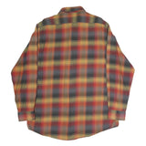 OSHKOSH Mens Yellow & Red Plaid Cotton Shirt XL Classic Long Sleeve Casual
