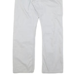LEVI'S Mens Cotton Blend White Regular Straight Trousers W34 L32 Casual Zip